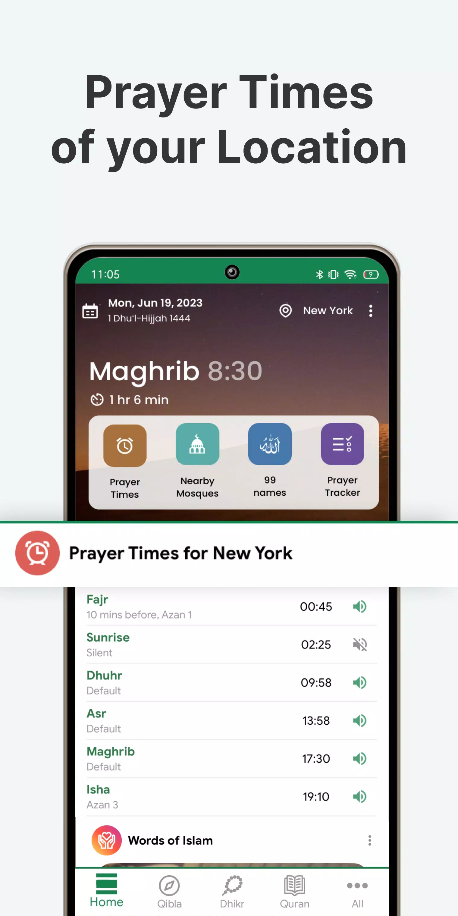 Muslim: Azan, Qibla Direção Captura de tela 1