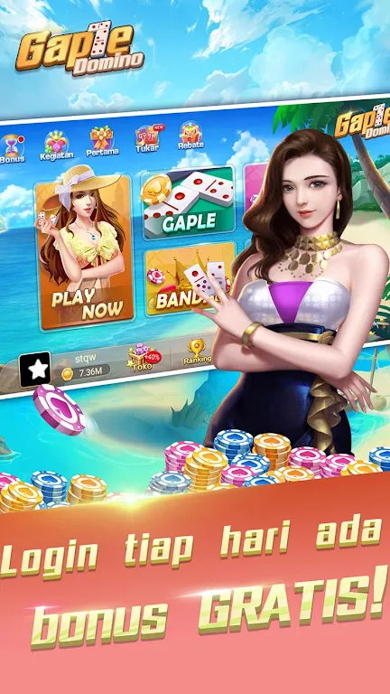 Domino Gaple: QQ 99 dan Texas Lokal Indo Screenshot 1