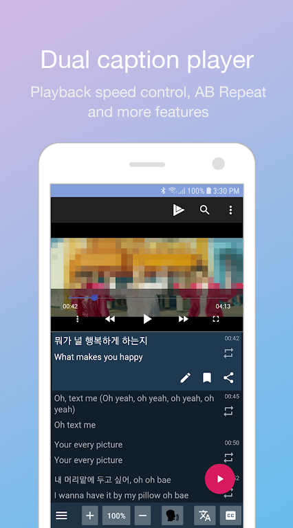 LingoTube  dual caption player Screenshot 1