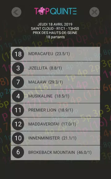 Top Quinté - Gagner avec la mu Скриншот 2