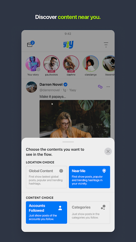 Yaay Social Media Ảnh chụp màn hình 1