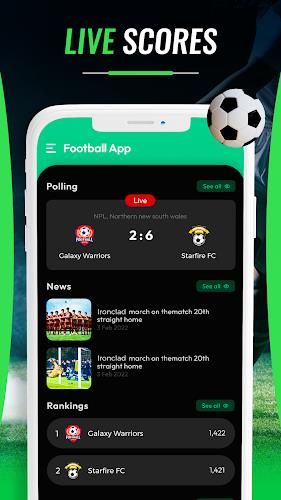 Live football: Live Soccer ဖန်သားပြင်ဓာတ်ပုံ 3