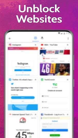 UPX: Unblock Sites VPN Browser Screenshot 3