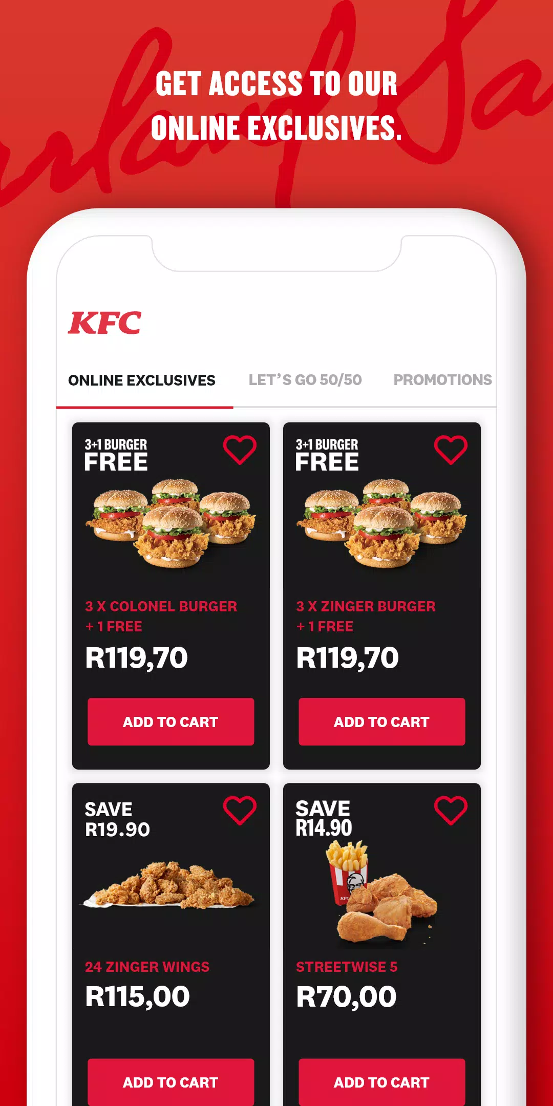 KFC South Africa Screenshot 2