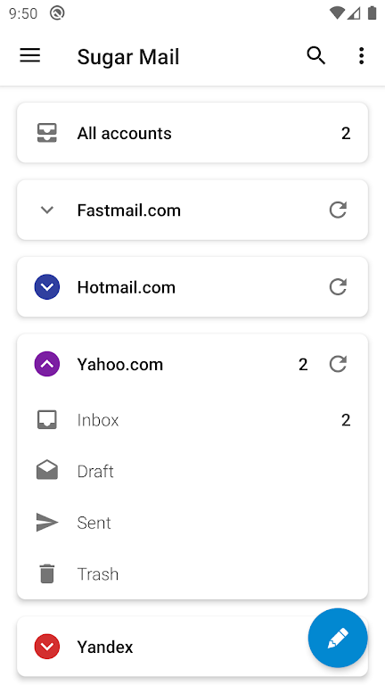 Sugar Mail email app Screenshot 2