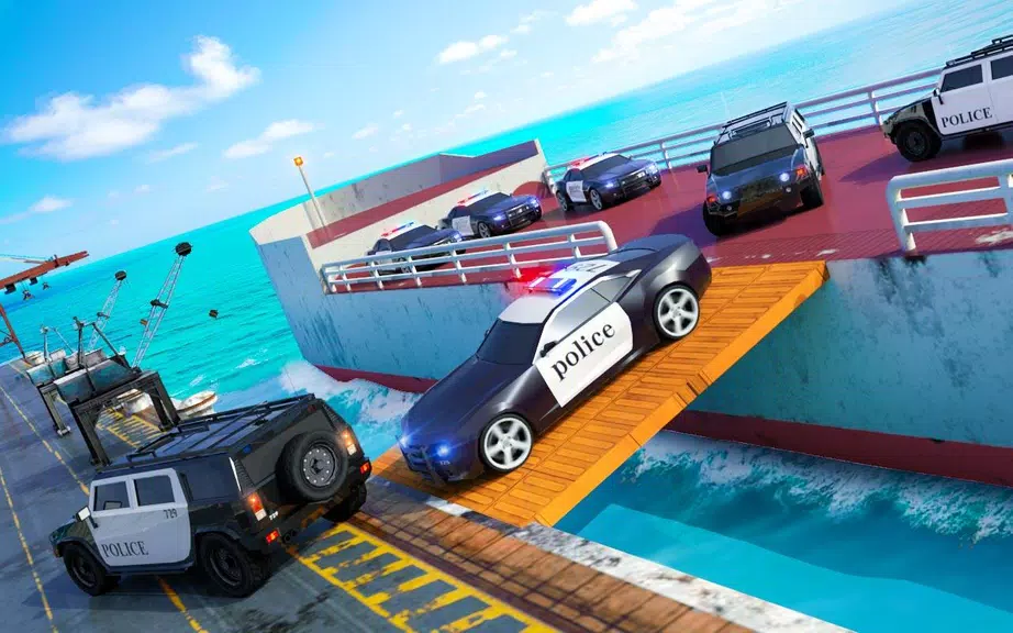 Police Transport Ship Car Simulator Zrzut ekranu 1