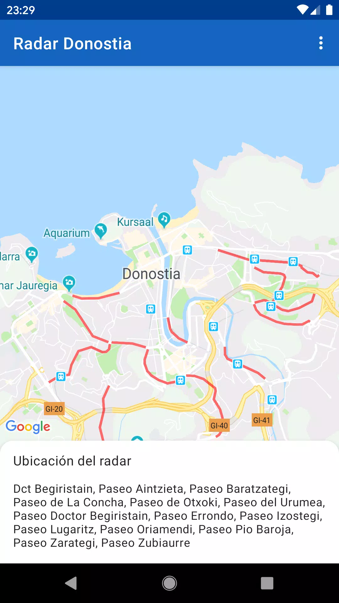 Radar Donostia Tangkapan skrin 1