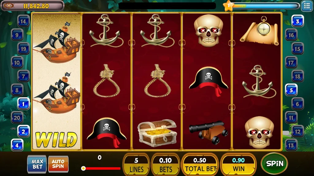 Pirates Slot Machine Treasure Spins स्क्रीनशॉट 1
