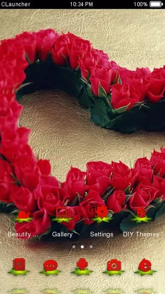 Roses Heart Theme C Launcher Screenshot 3