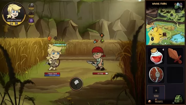 RPG Ocioso: Melhora do Desenvolvimento do Herói e Eficiência em Batalha