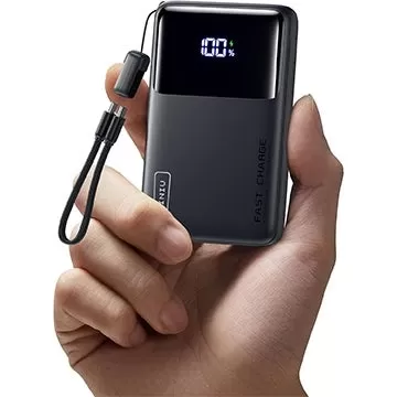 INIU 10,000mAh 45W Power Bank with Detachable USB-C Cable Lanyard Now $13