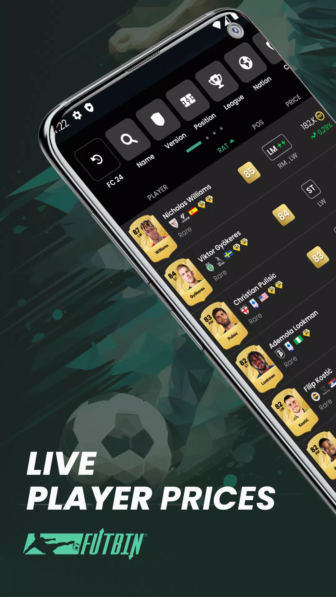 FUTBIN 24 Database & Draft Screenshot 1