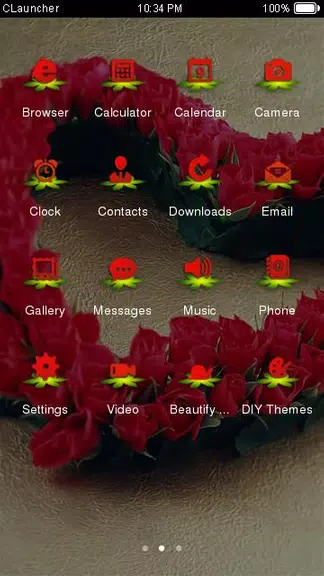 Roses Heart Theme C Launcher Screenshot 2