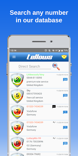 tellows - 来电显示及阻挡应用截图第2张
