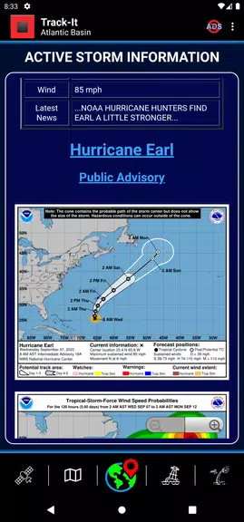 Track-It Hurricane Tracker Скриншот 2