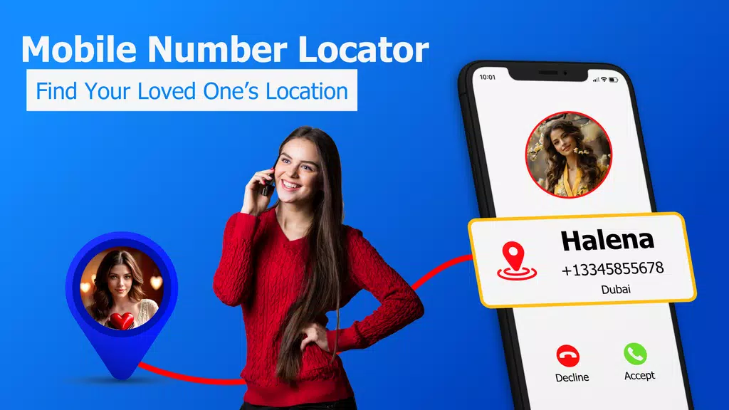GPS Mobile Number locator App应用截图第1张