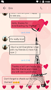 Schermata SMS Messages Paris Pink Theme 2