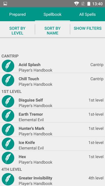 D&D 5 Spellbook應用截圖第3張