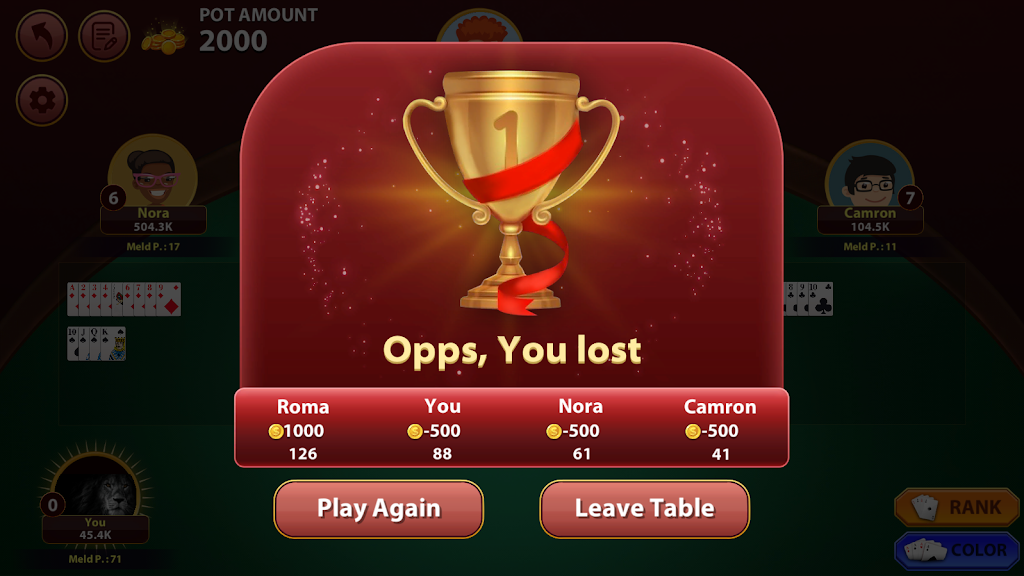 Rummy 500 : The Rummy Game ဖန်သားပြင်ဓာတ်ပုံ 2