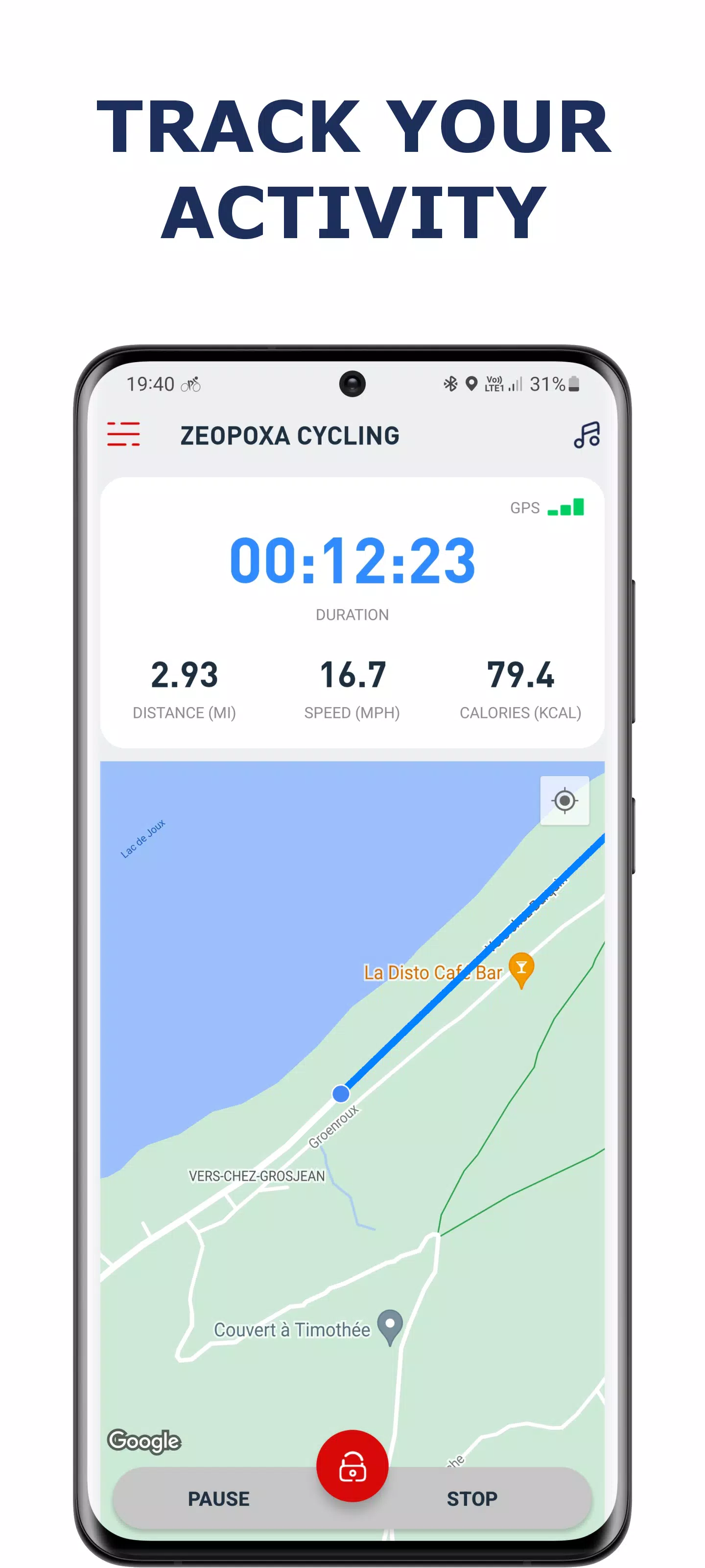 Cycling app — Bike Tracker Zrzut ekranu 1