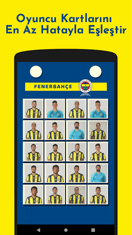Fenerbahçe Futbolcu Kart Eşleştirme Oyunu ภาพหน้าจอ 3