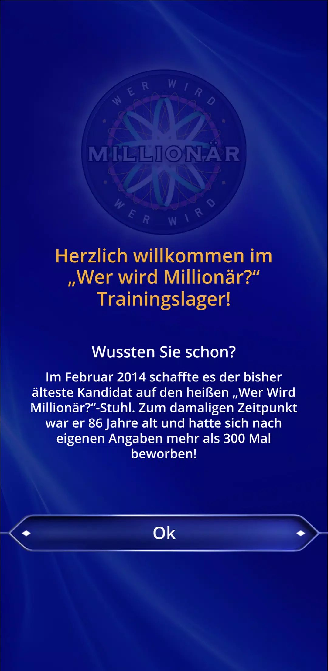 Wer wird Millionär? Training Screenshot 1