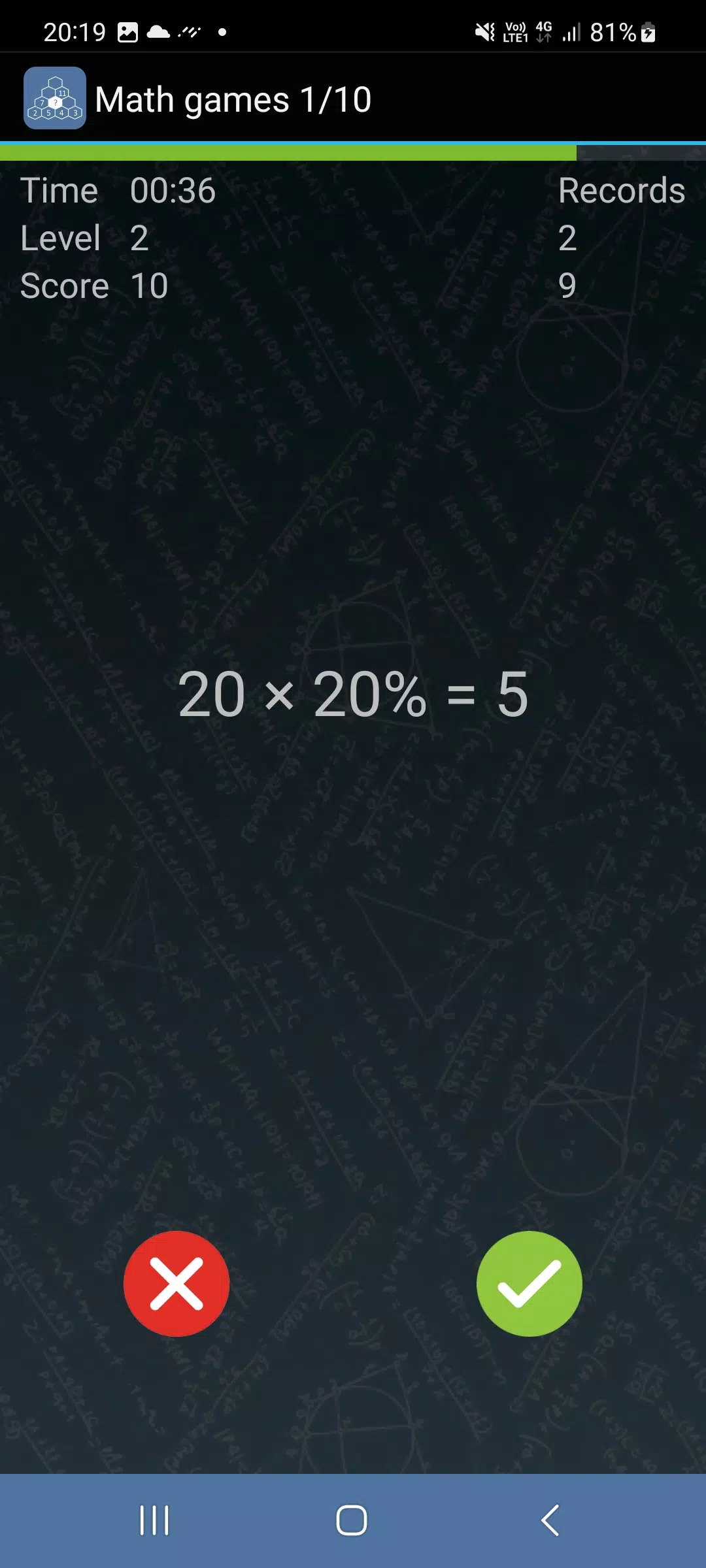 Math workout - Brain training Ảnh chụp màn hình 4