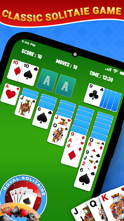 Royal Solitaire Card Game 스크린샷 1