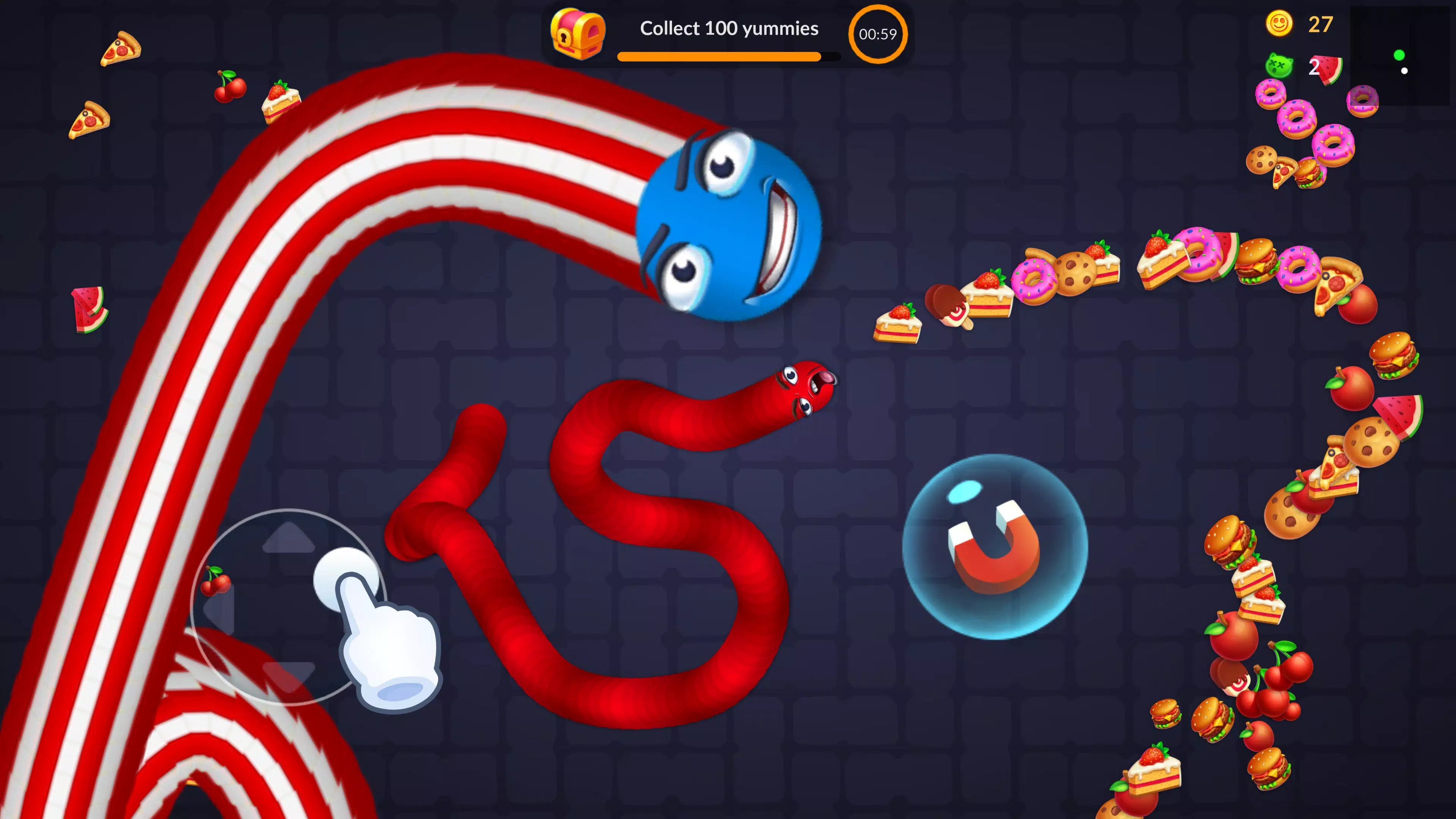 Snake vs Worms: Fun .io Zone Screenshot 3