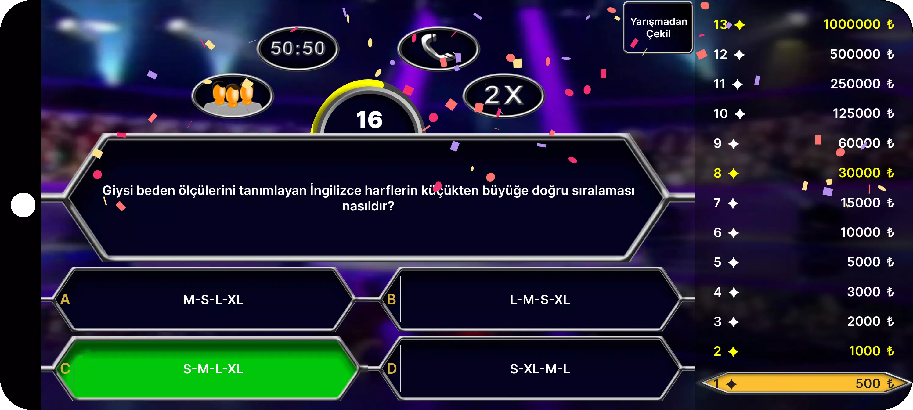 Milyoner Bilgi Yarışması ဖန်သားပြင်ဓာတ်ပုံ 3