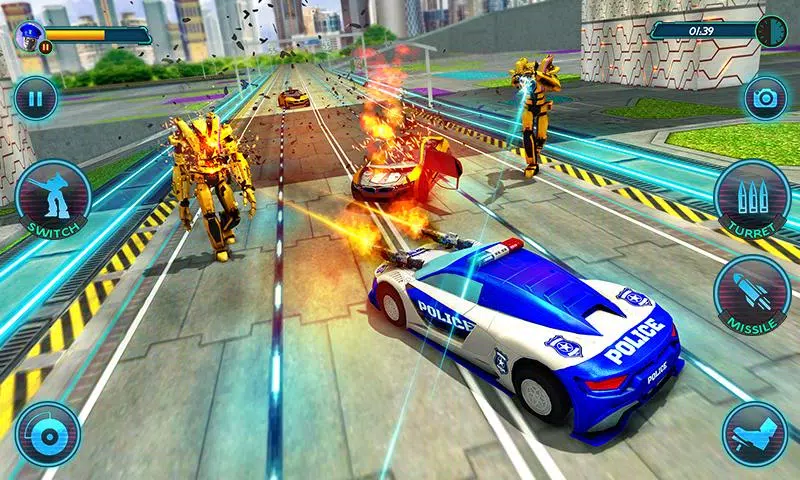 Schermata US Police Robot Car Revenge 2