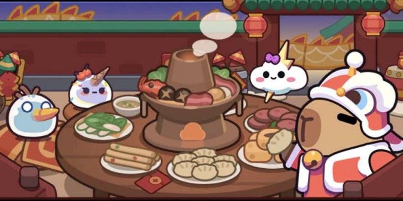 Capybara Go Welcomes Spring with Lanterns, Fireworks, and Cute Lion Dance Costume