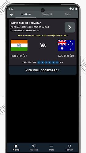 Live Cricket Score, IND vs RSA 스크린샷 1