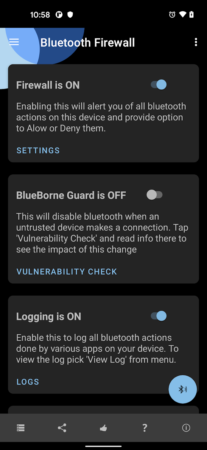 Bluetooth Firewall Trial Screenshot 3