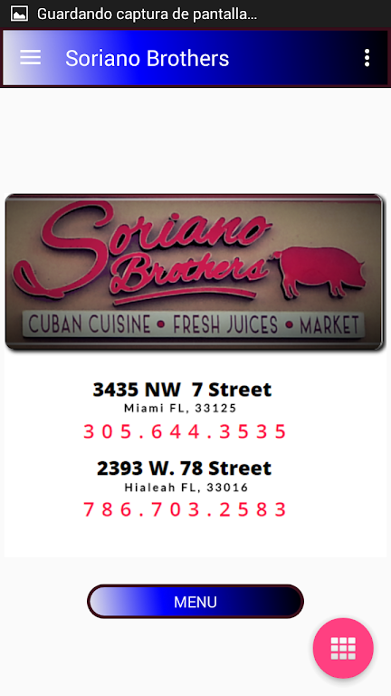 Soriano Brothers Cuban Cuisine Capture d’écran 1