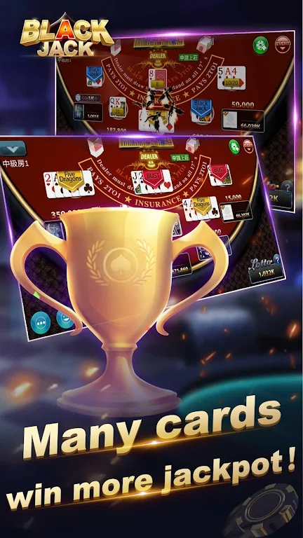 Blackjack 21-Free online poker game-jackpot casino Capture d’écran 2