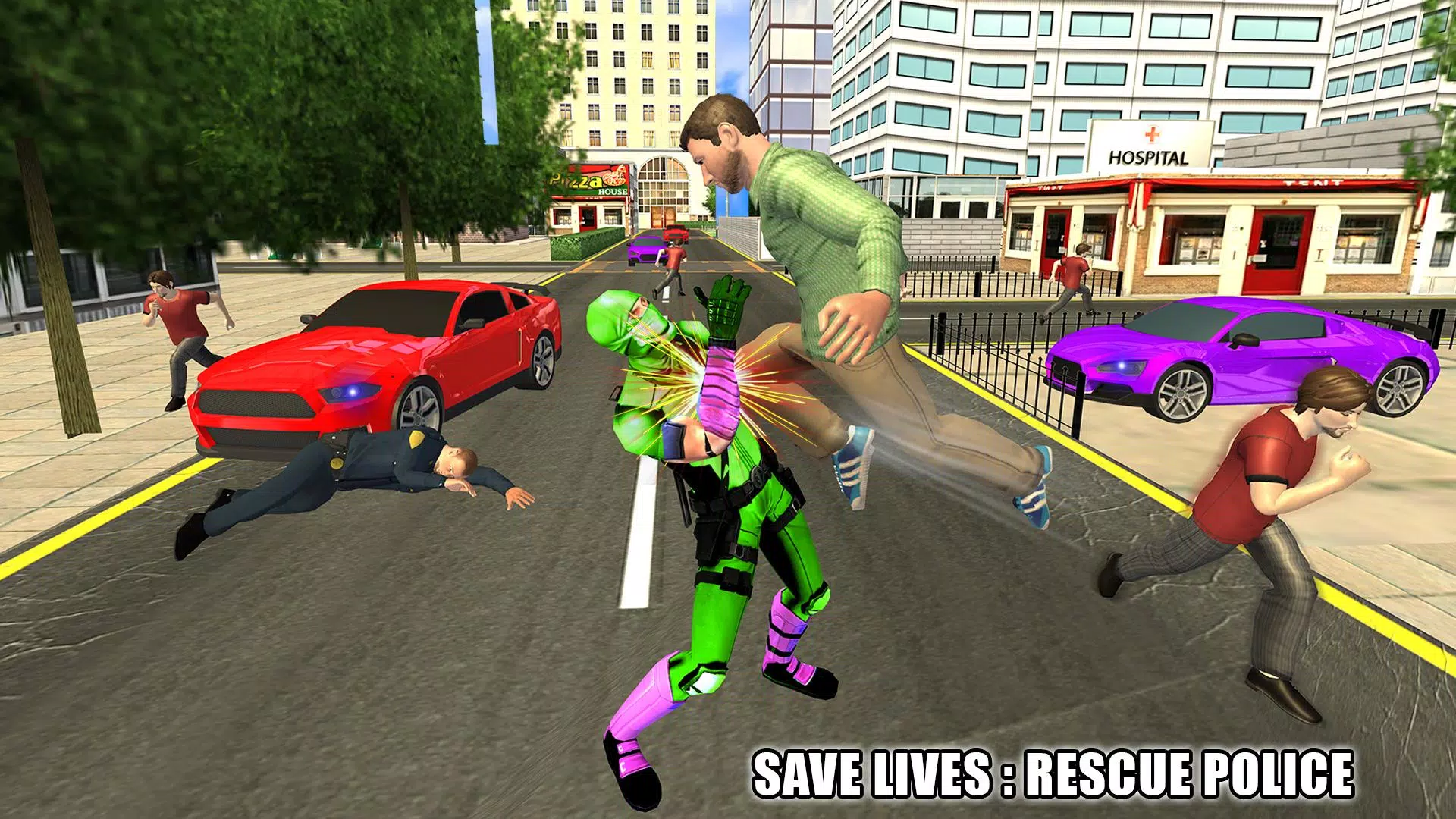 Flying Ninja Hero Crime Chase スクリーンショット 3